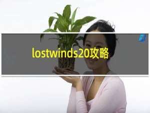 lostwinds 攻略
