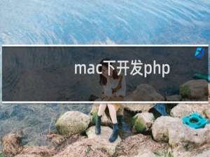 mac下开发php