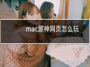 mac原神网页怎么玩