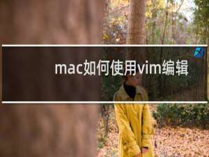 mac如何使用vim编辑