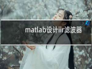 matlab设计iir滤波器