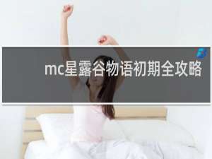 mc星露谷物语初期全攻略