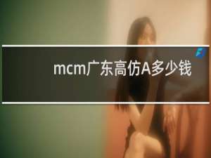 mcm广东高仿A多少钱