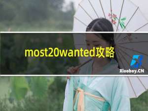most wanted攻略