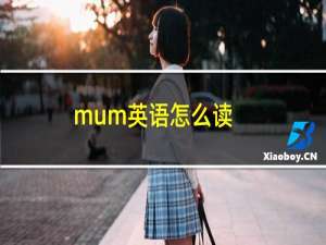 mum英语怎么读