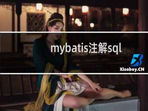 mybatis注解sql