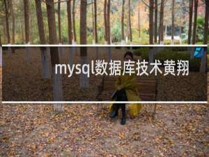 mysql数据库技术黄翔