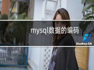 mysql数据的编码问题