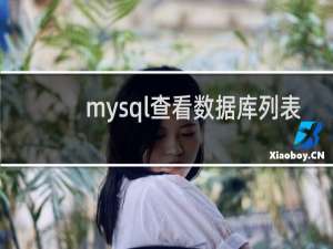 mysql查看数据库列表