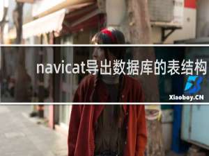 navicat导出数据库的表结构