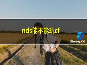 nds能不能玩cf