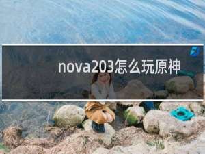 nova 3怎么玩原神