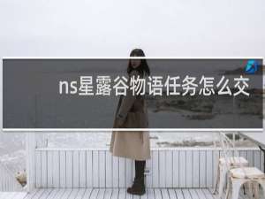 ns星露谷物语任务怎么交