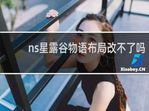 ns星露谷物语布局改不了吗