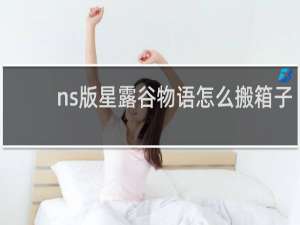 ns版星露谷物语怎么搬箱子