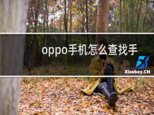 oppo手机怎么查找手机位置