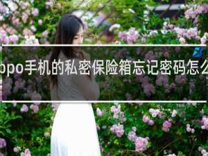 oppo手机的私密保险箱忘记密码怎么在打开