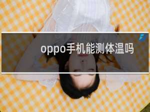 oppo手机能测体温吗