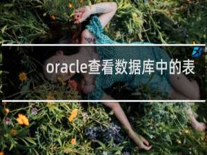 oracle查看数据库中的表