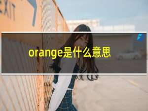 orange是什么意思英语