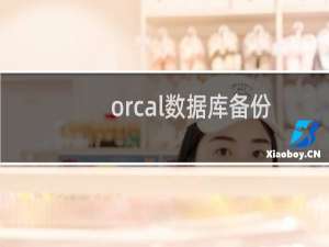 orcal数据库备份