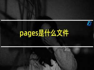 pages是什么文件格式（pages是什么软件）