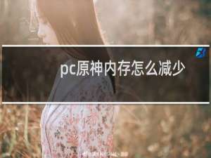 pc原神内存怎么减少