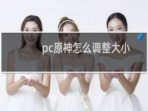 pc原神怎么调整大小