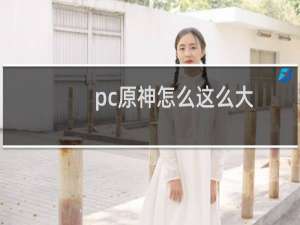 pc原神怎么这么大