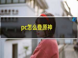 pc怎么登原神