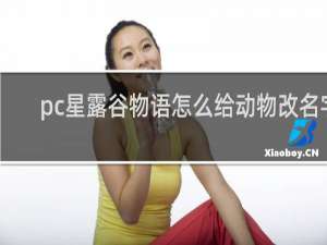 pc星露谷物语怎么给动物改名字