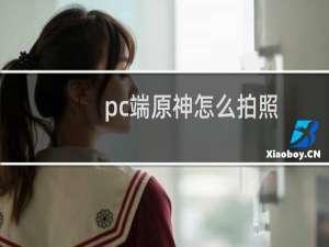 pc端原神怎么拍照