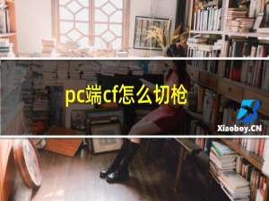 pc端cf怎么切枪