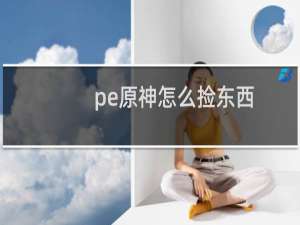 pe原神怎么捡东西