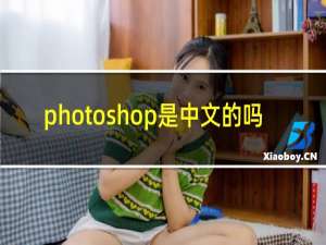 photoshop是中文的吗