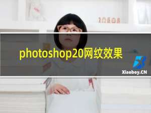 photoshop 网纹效果