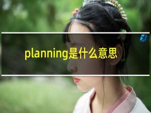 planning是什么意思
