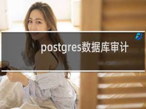 postgres数据库审计