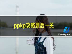 ppkp攻略最后一关