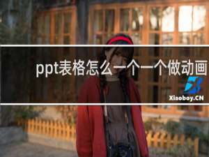 ppt表格怎么一个一个做动画