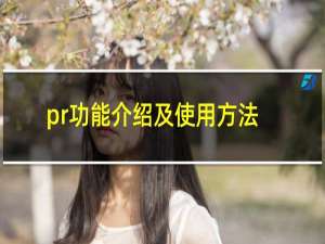 pr功能介绍及使用方法