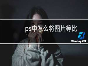 ps中怎么将图片等比例缩小（在PS中如何等比例放大缩小图片）