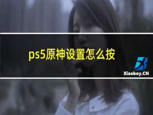 ps5原神设置怎么按