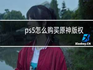 ps5怎么购买原神版权