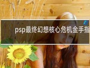 psp最终幻想核心危机金手指