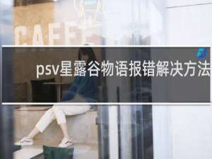 psv星露谷物语报错解决方法