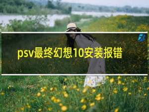 psv最终幻想10安装报错