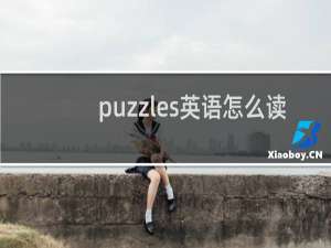puzzles英语怎么读