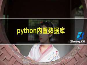 python内置数据库