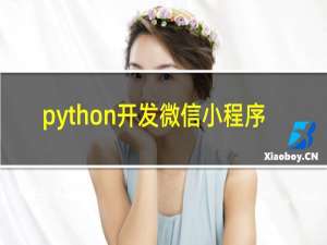 python开发微信小程序